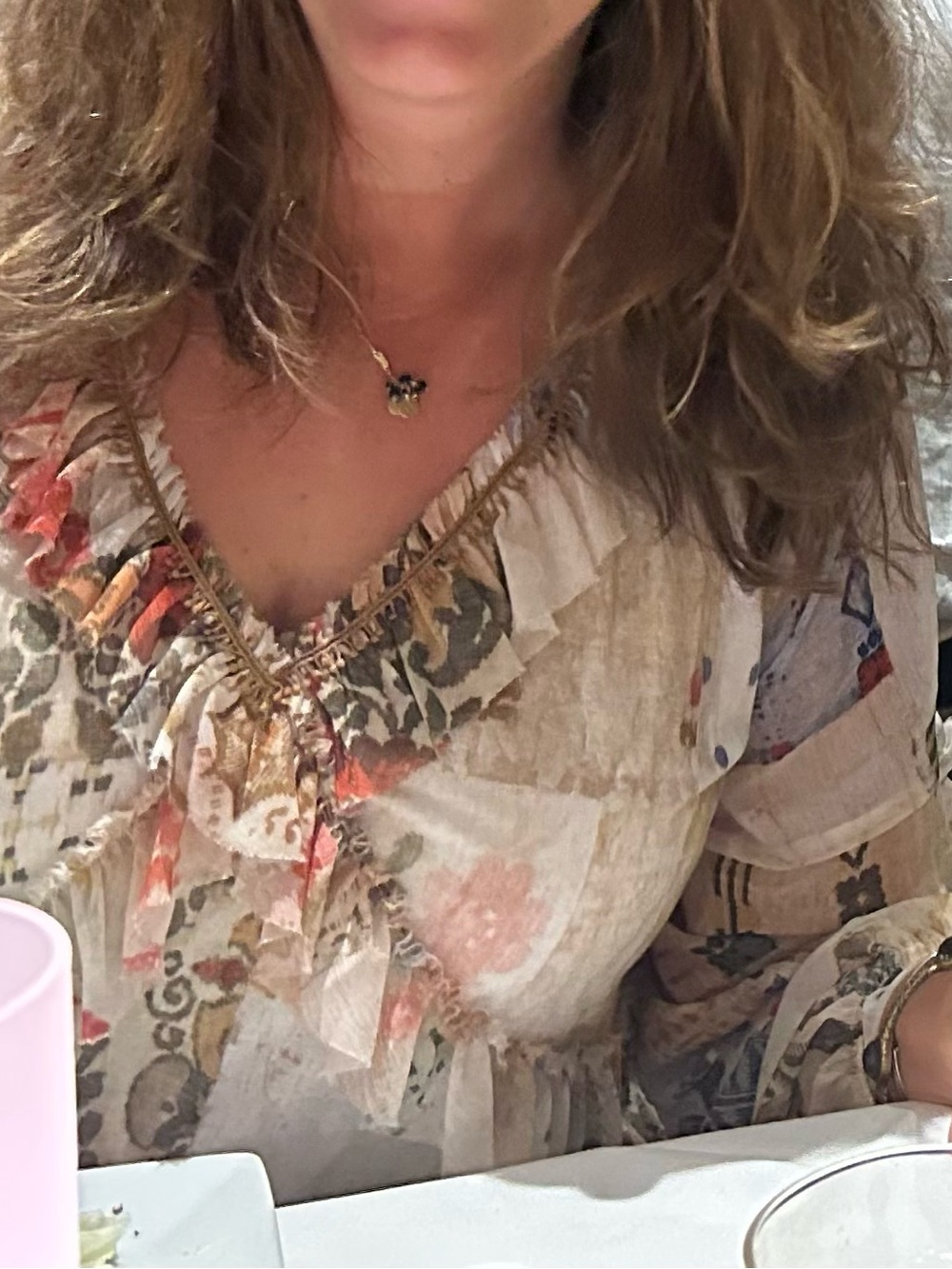Boho Ruffle Patchwork Blouse - Multicolor - Picture 7 of 7